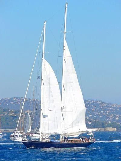 a sailboat on the water aboard SEABISCUIT Yacht for Sale