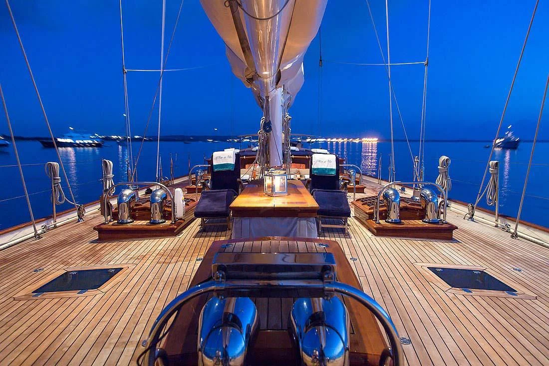 a ship on the water aboard SEABISCUIT Yacht for Sale