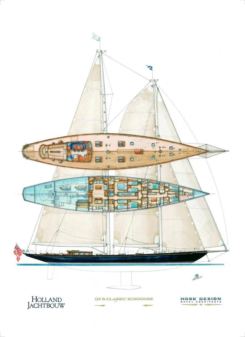 a large ship with a white background aboard SEABISCUIT Yacht for Sale