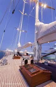 a ship in the water aboard SEABISCUIT Yacht for Sale