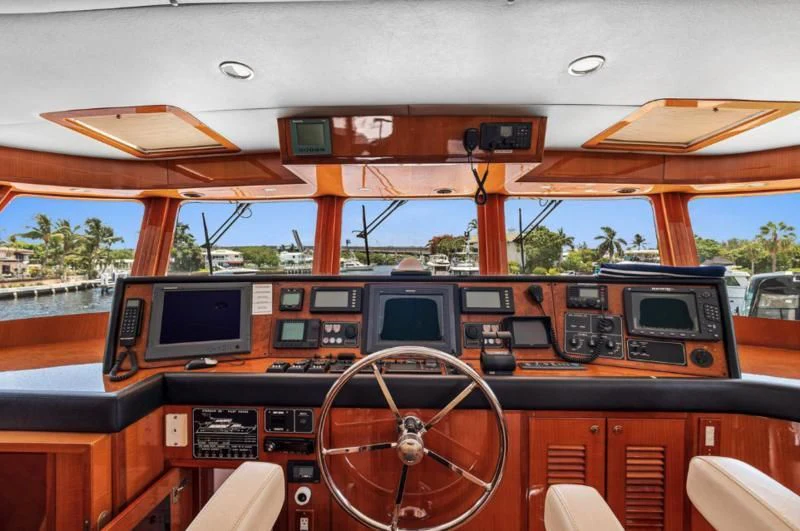 inside of a vehicle aboard MENTORSHIP IV Yacht for Sale