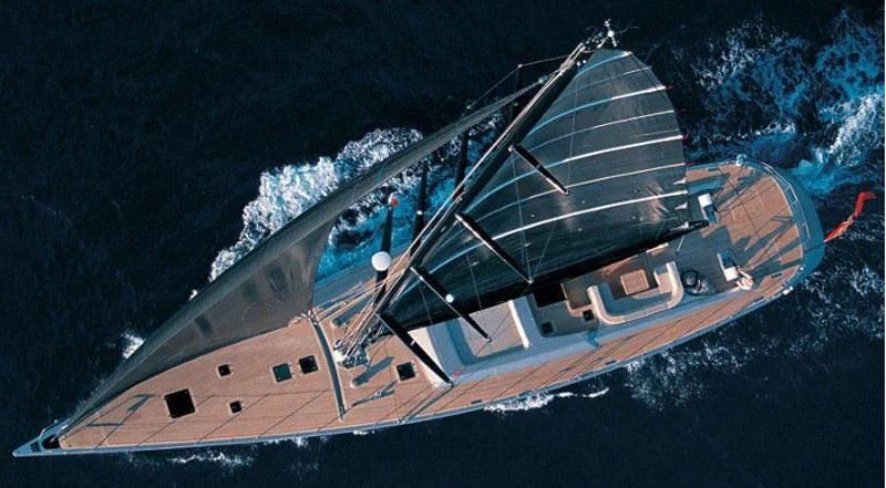 a satellite in space aboard RUNNING ON FAITH Yacht for Sale