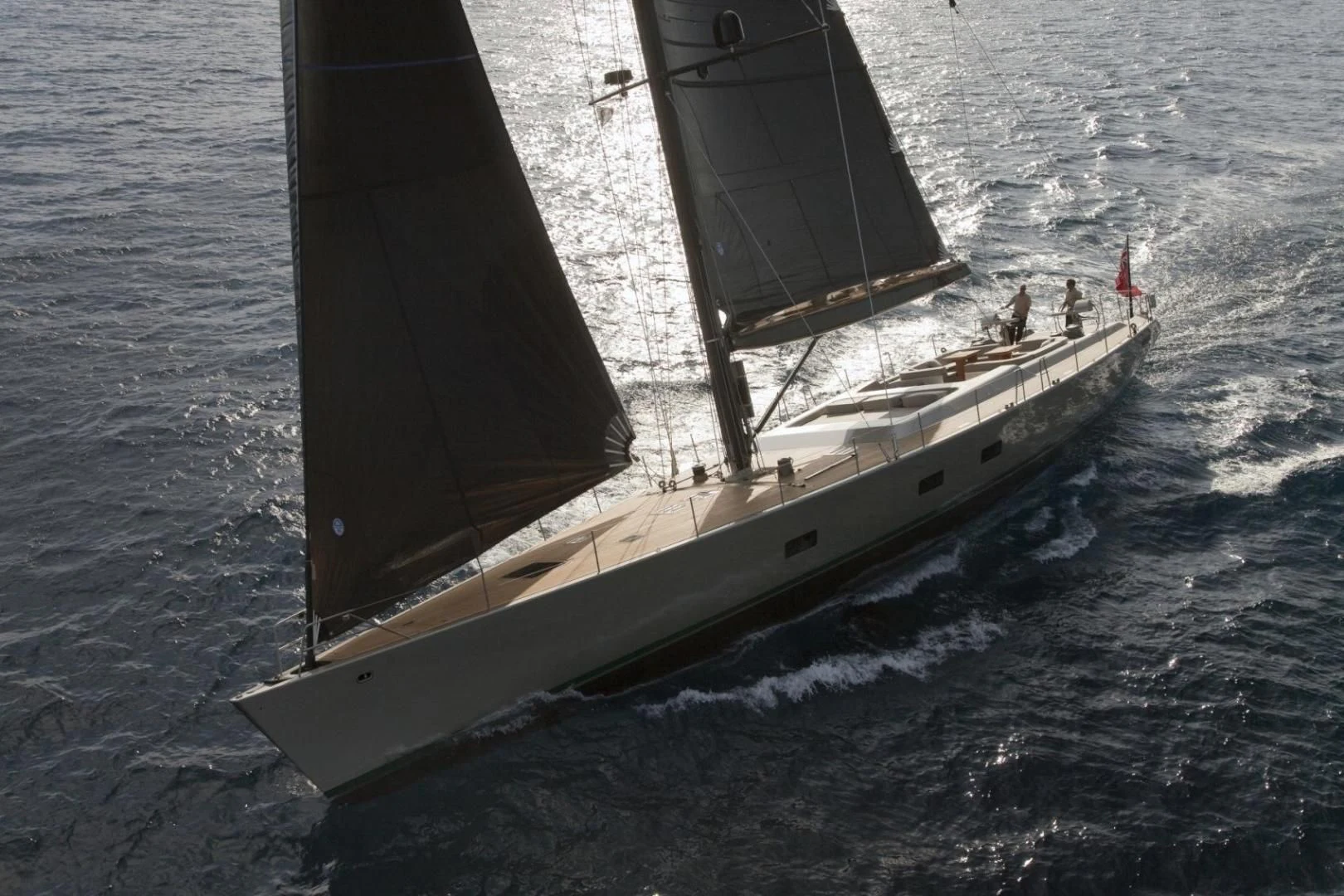 a boat on the water aboard RUNNING ON FAITH Yacht for Sale