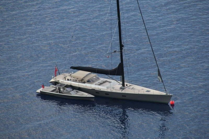 a boat in the water aboard RUNNING ON FAITH Yacht for Sale