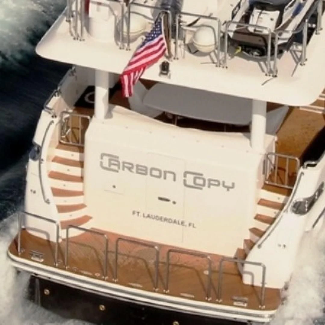 a model of a ship aboard EBITDA Yacht for Sale
