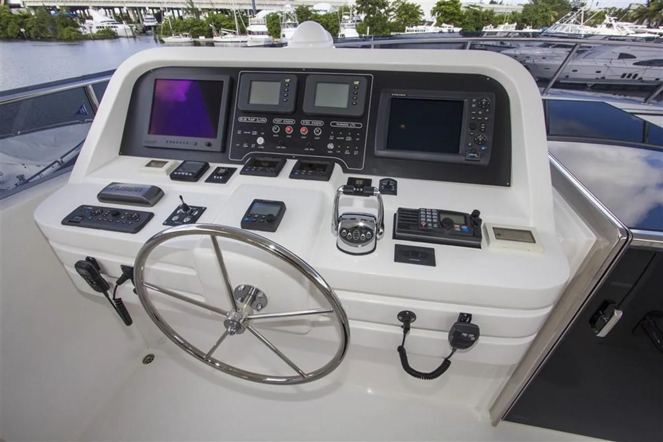 the inside of a car aboard EBITDA Yacht for Sale