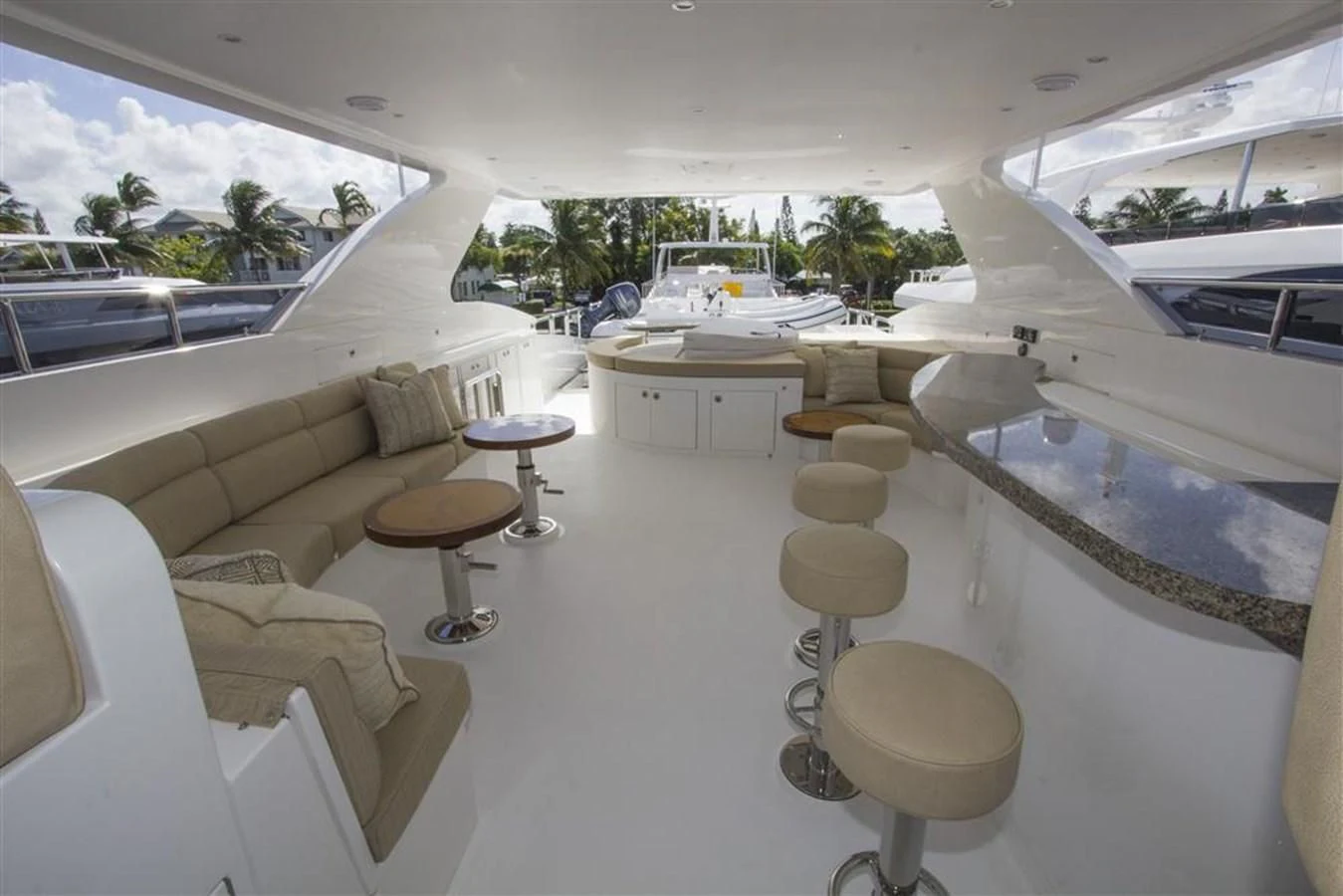 inside of a plane aboard EBITDA Yacht for Sale