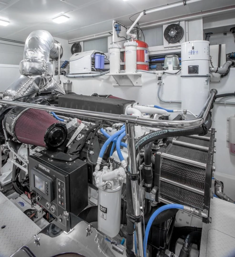 a close-up of a machine aboard EBITDA Yacht for Sale