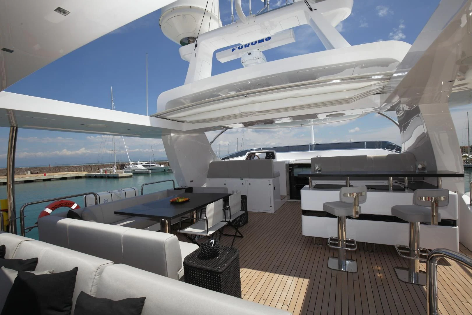 inside of a ship aboard NOVASTAR Yacht for Sale