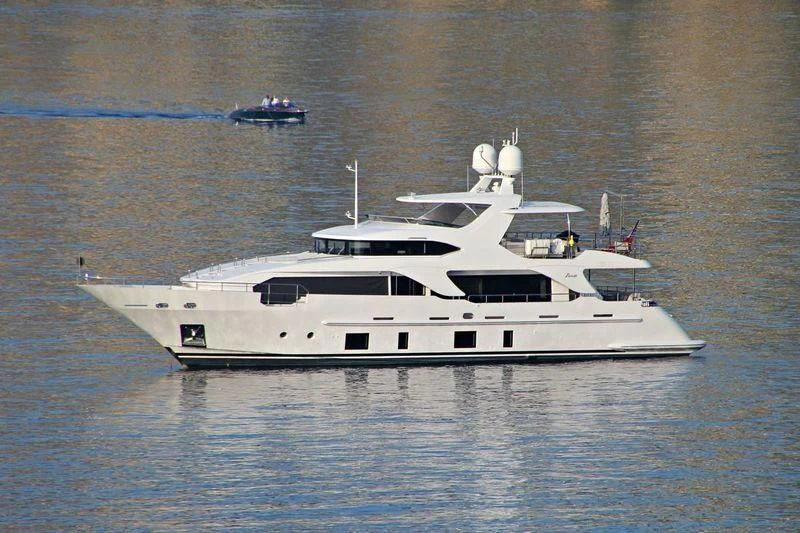 a white yacht in the water aboard NOVASTAR Yacht for Sale