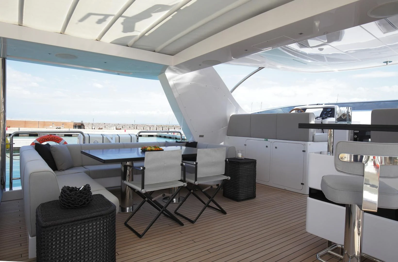 inside of a boat aboard NOVASTAR Yacht for Sale