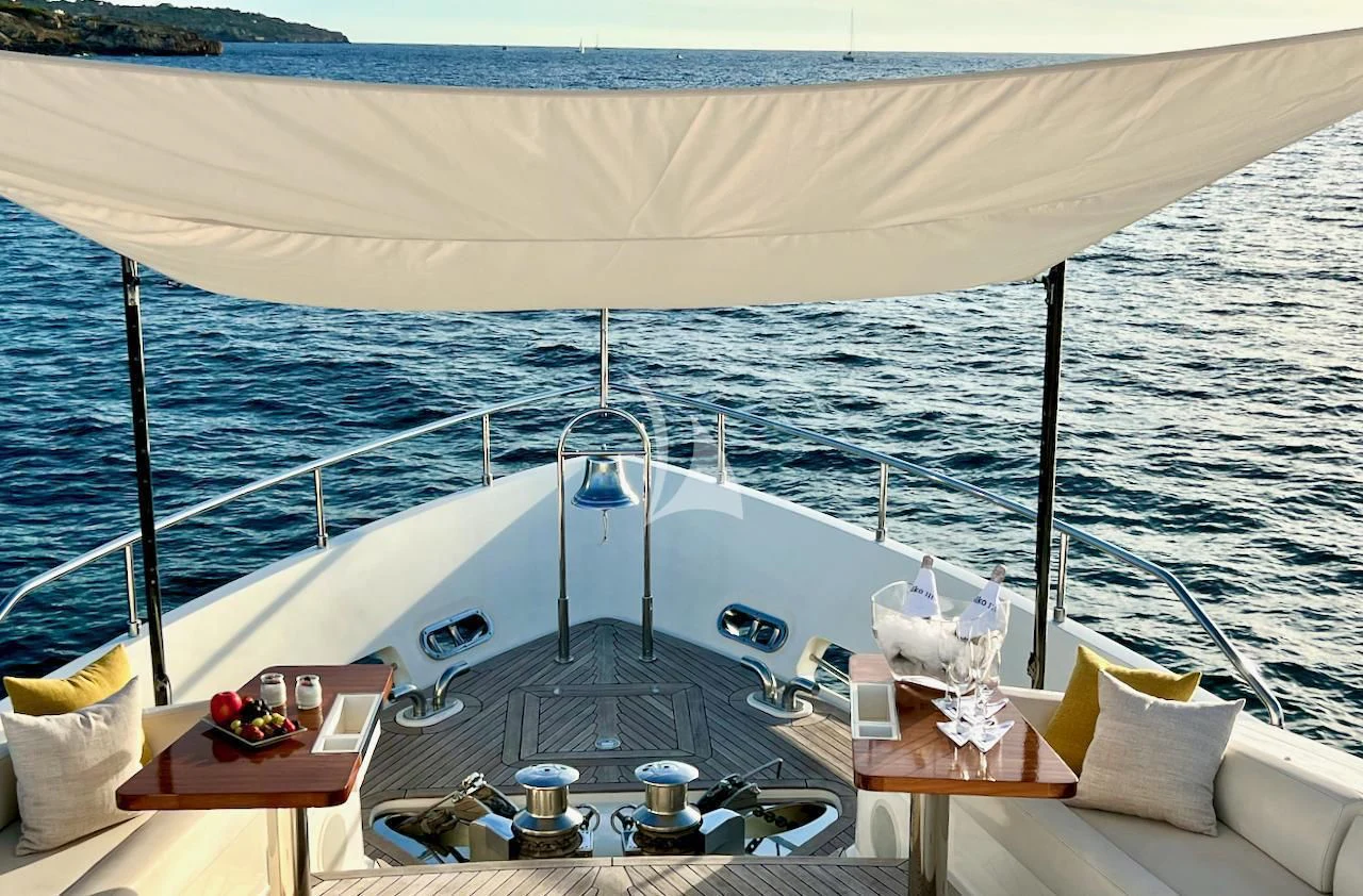 a boat on the water aboard NIKO III Yacht for Charter