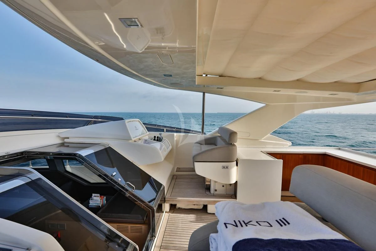 the inside of a boat aboard NIKO III Yacht for Charter