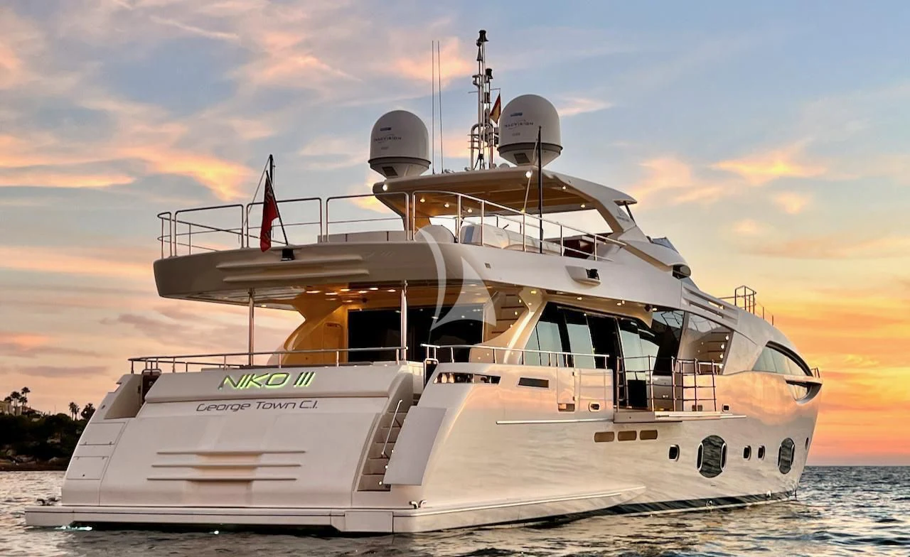 a boat on the water aboard NIKO III Yacht for Charter
