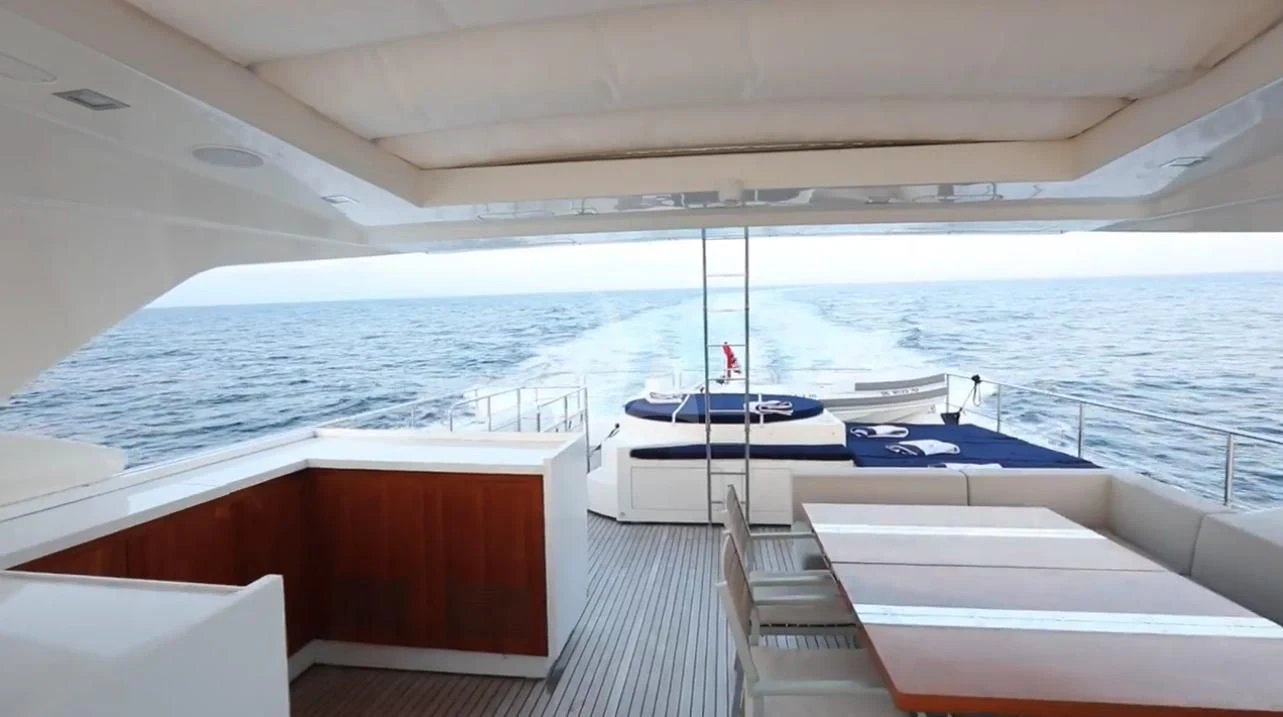 a boat on the water aboard NIKO III Yacht for Charter