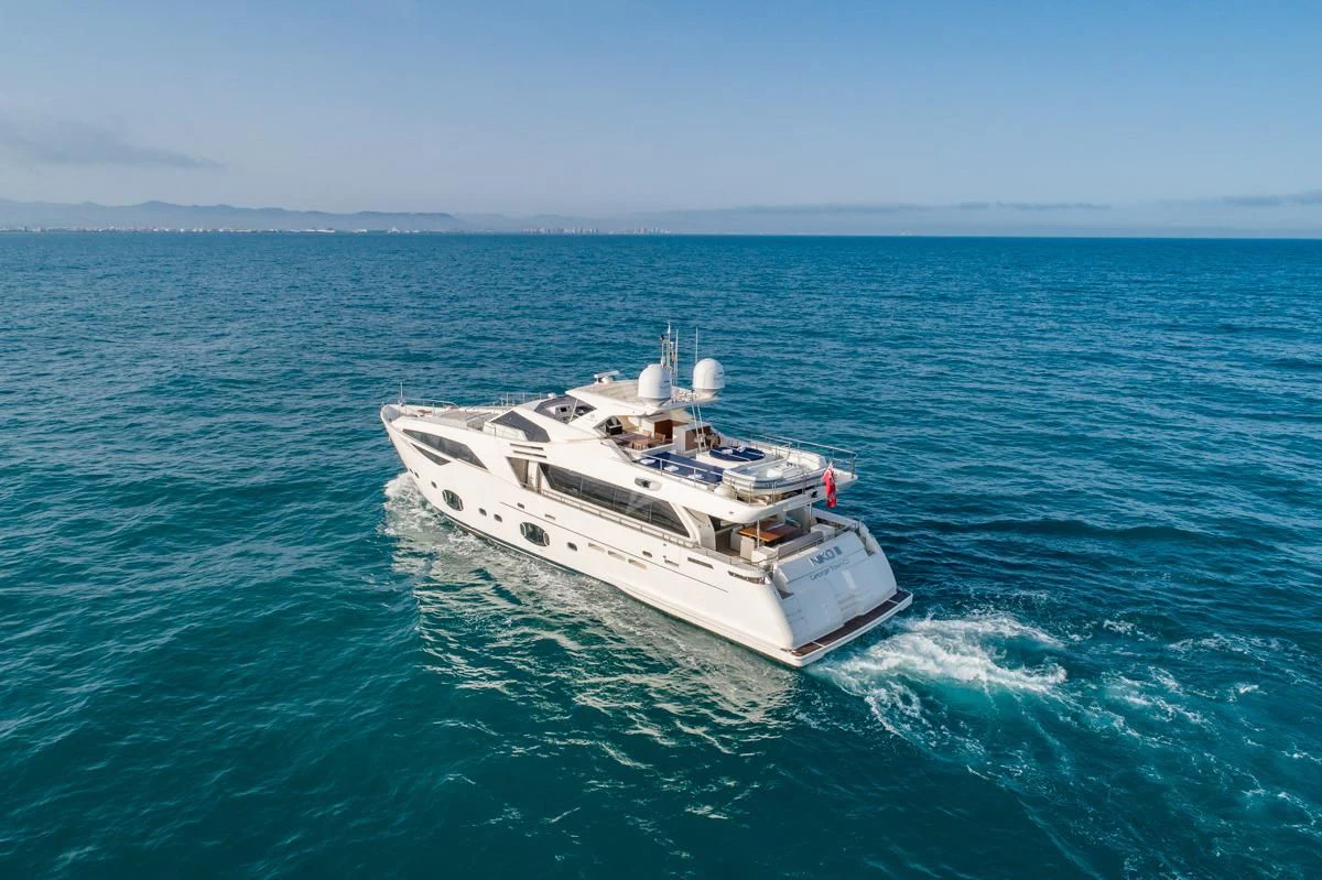 a boat in the water aboard NIKO III Yacht for Charter