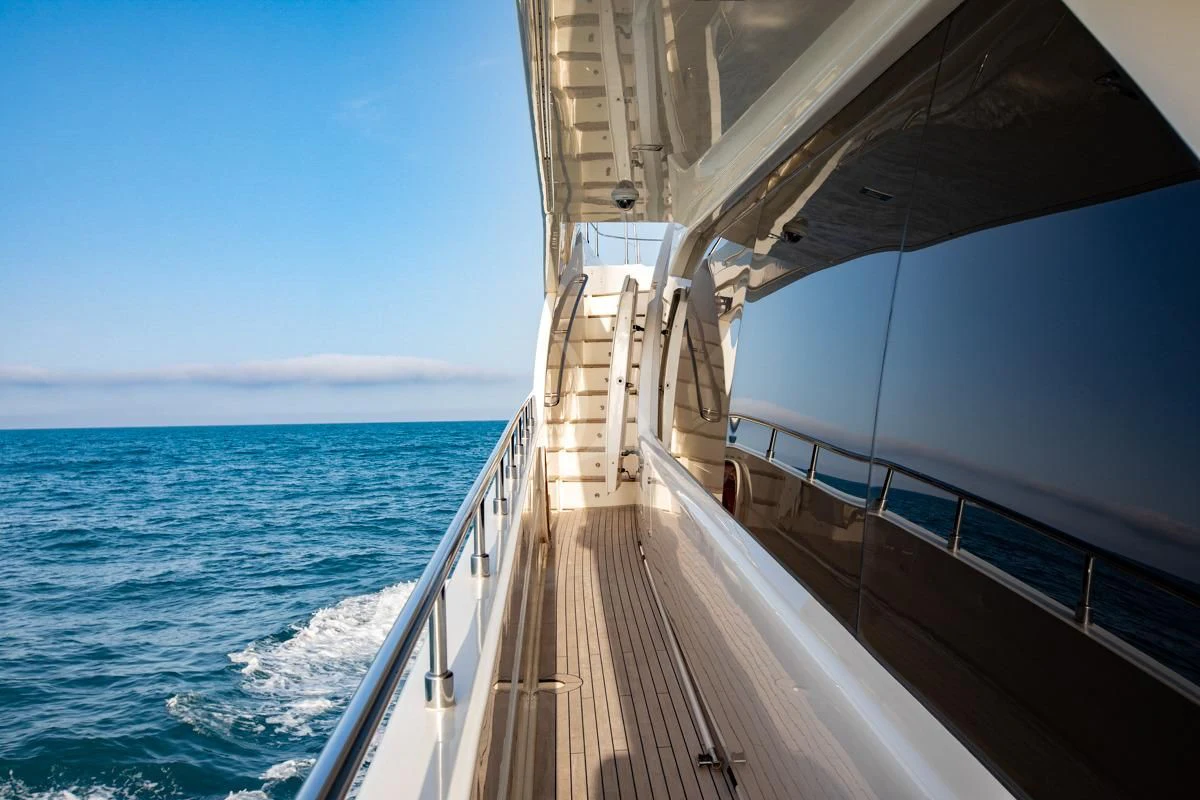 a boat on the water aboard NIKO III Yacht for Charter