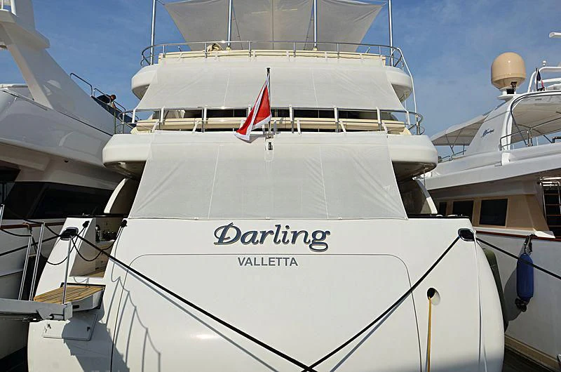 a group of boats are parked aboard DARLING Yacht for Sale