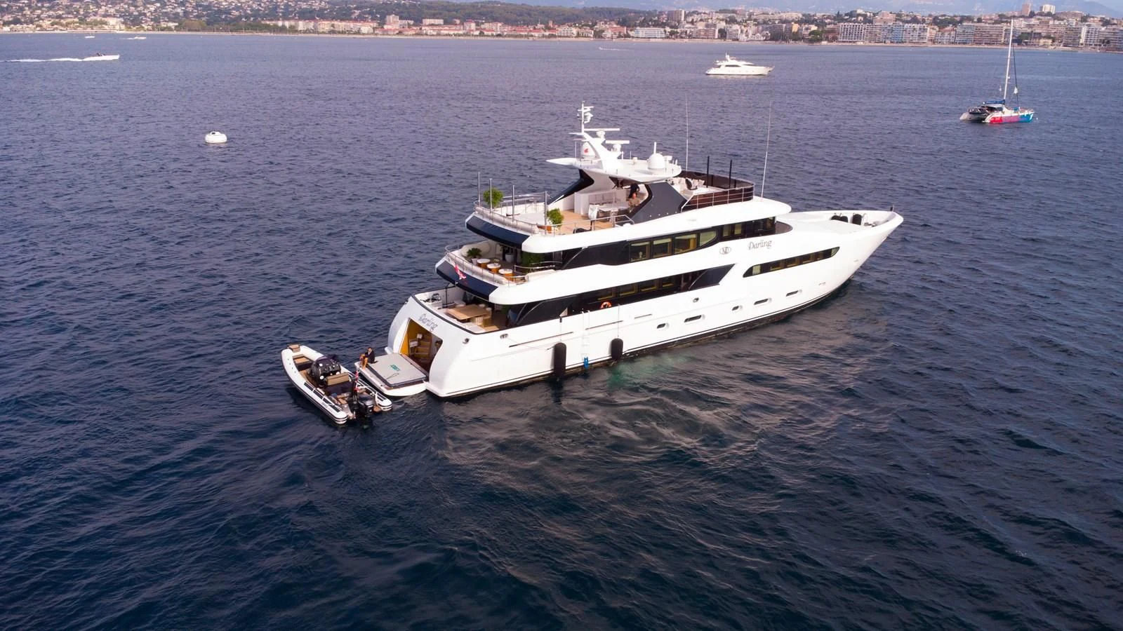 a ship in the water aboard DARLING Yacht for Sale