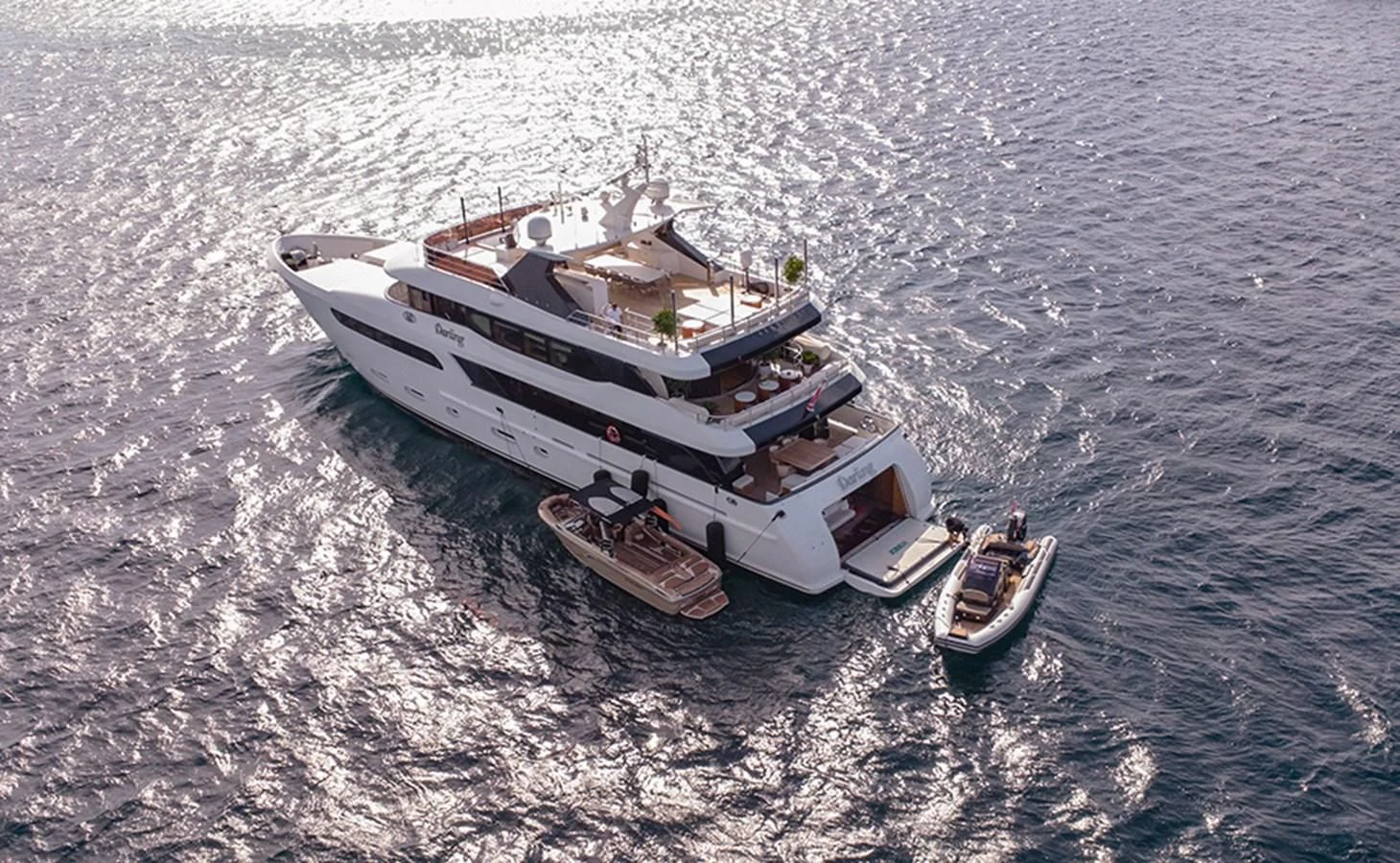 a boat in the water aboard DARLING Yacht for Sale