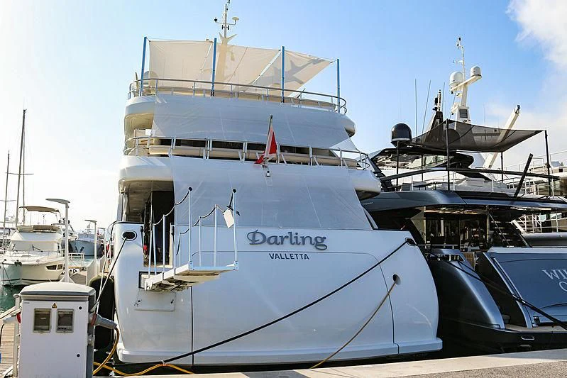 a group of boats are parked aboard DARLING Yacht for Sale