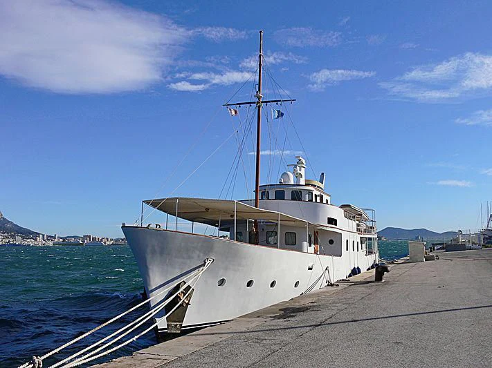 a boat on the water aboard DEIANEIRA Yacht for Sale