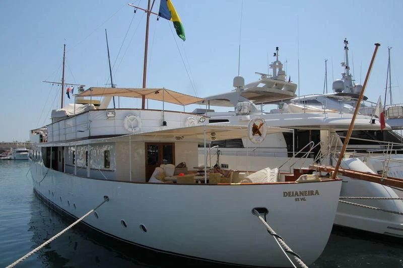 a boat on the water aboard DEIANEIRA Yacht for Sale