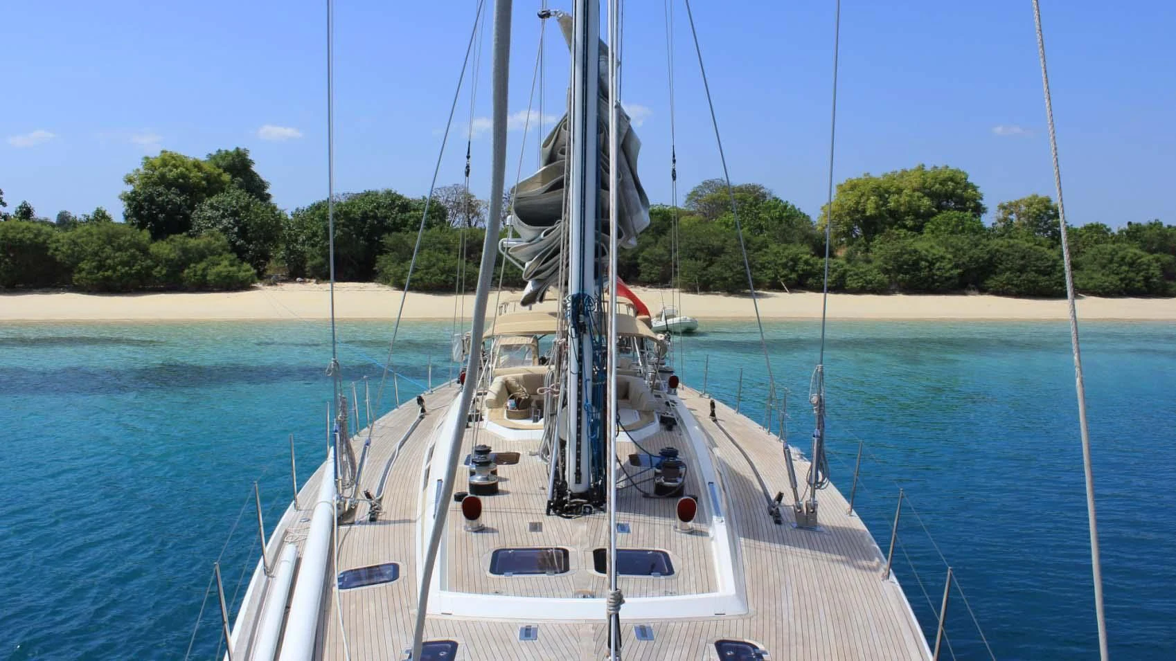 a sailboat on the water aboard DEIANEIRA Yacht for Sale