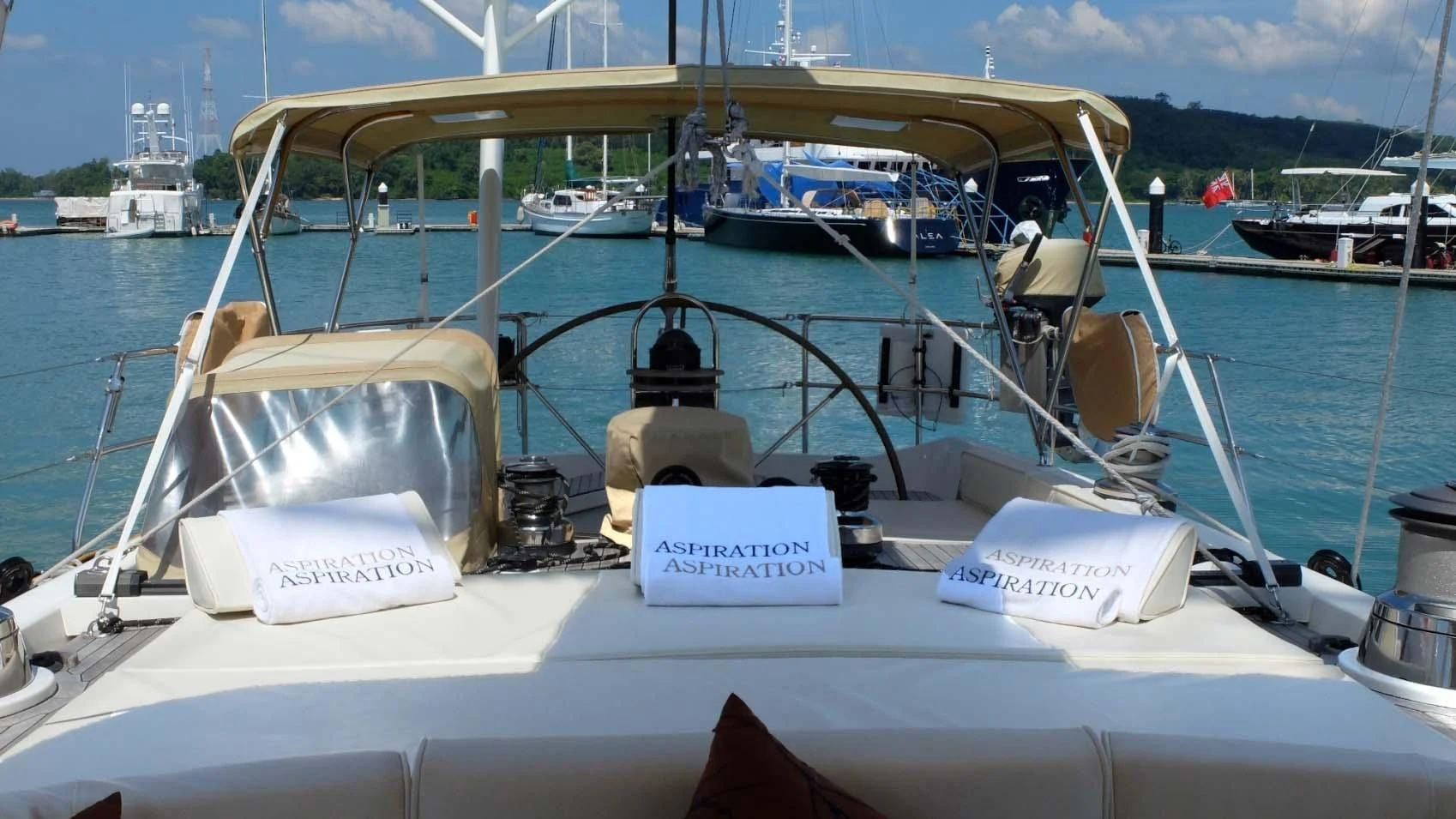 a boat in the water aboard DEIANEIRA Yacht for Sale