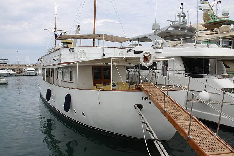 a boat in the water aboard DEIANEIRA Yacht for Sale