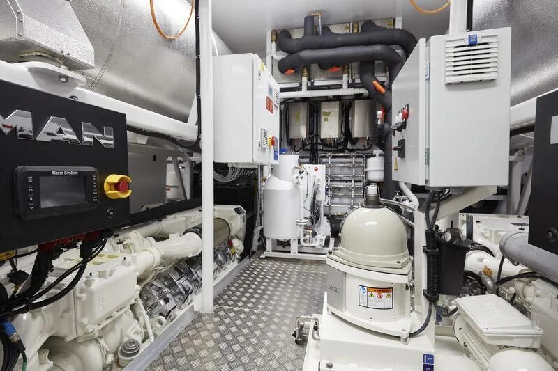 a close-up of a machine aboard LL Yacht for Sale