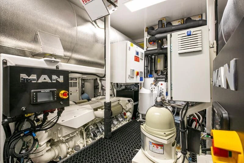 a room with machinery and equipment aboard LL Yacht for Sale