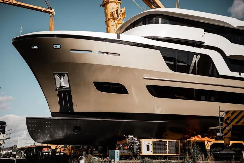 a large white ship aboard LL Yacht for Sale