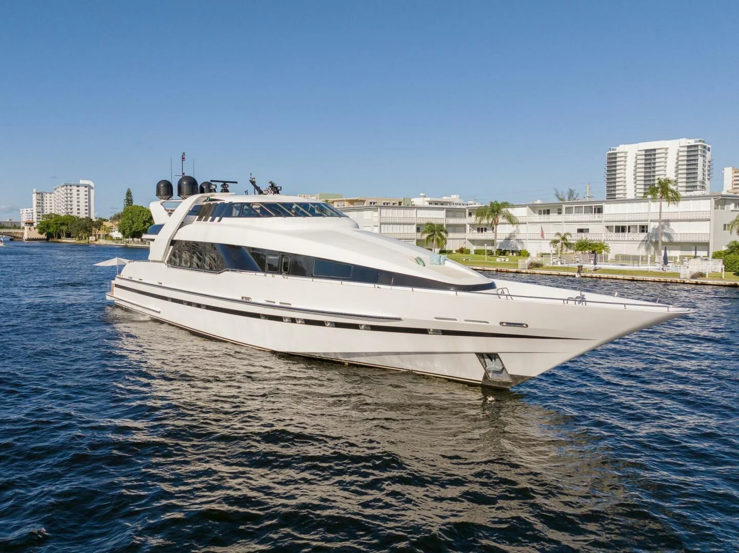 a boat on the water aboard ENTOURAGE Yacht for Sale