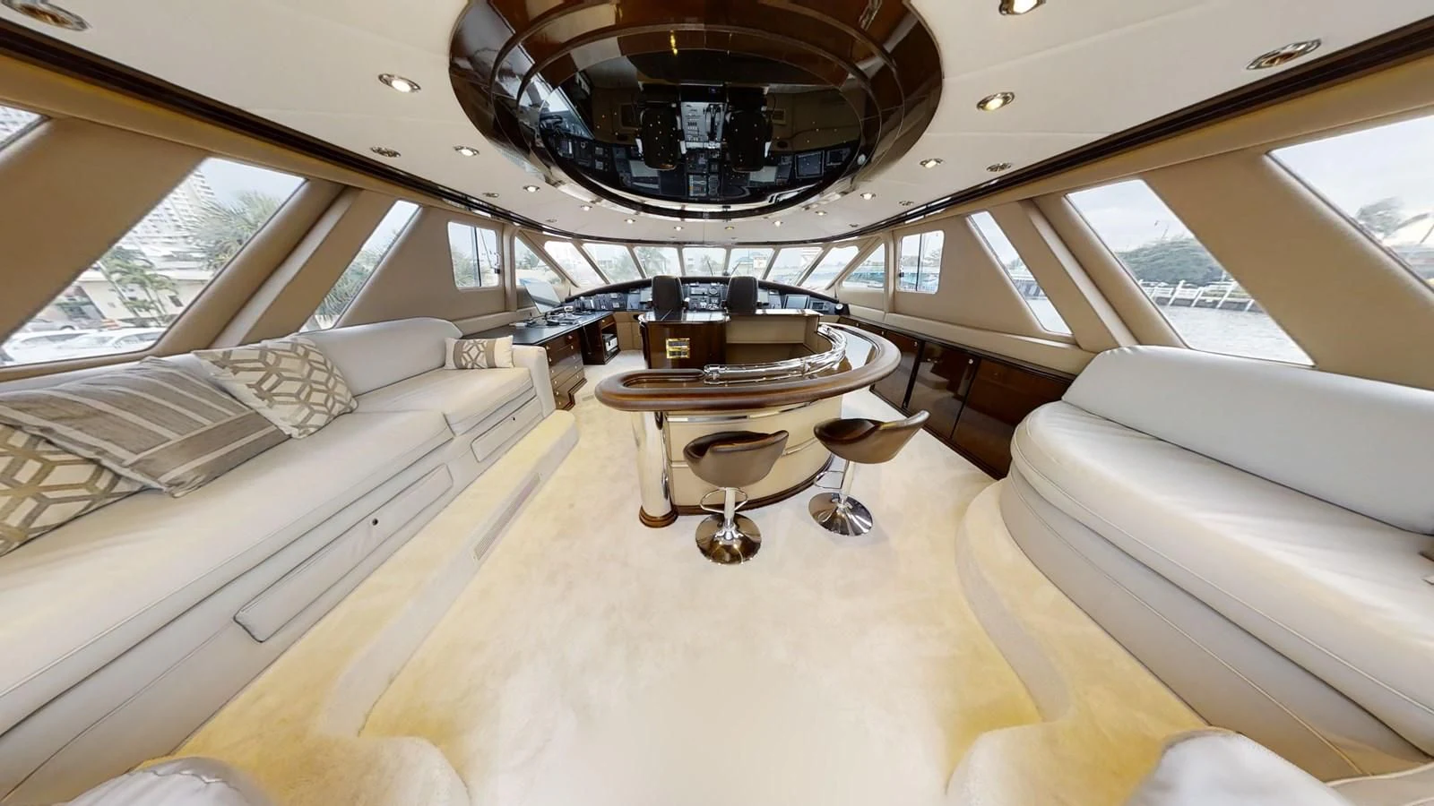 inside of a vehicle aboard ENTOURAGE Yacht for Sale