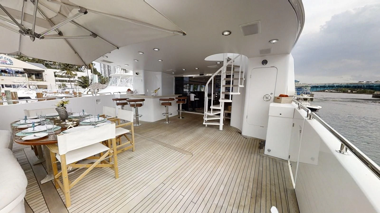 a boat on a body of water aboard ENTOURAGE Yacht for Sale