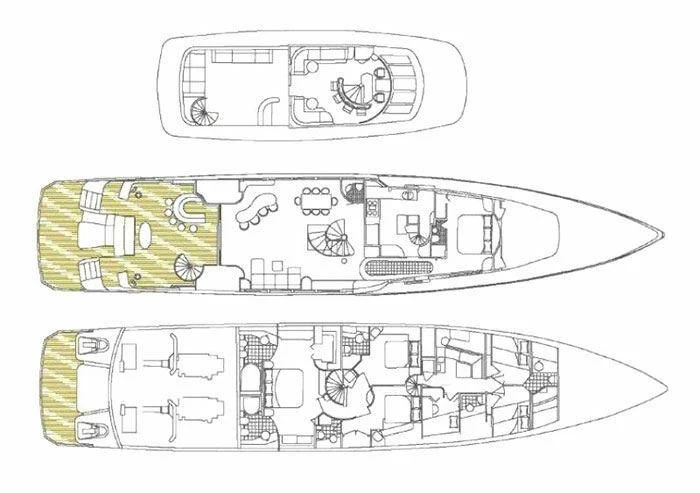 diagram aboard ENTOURAGE Yacht for Sale