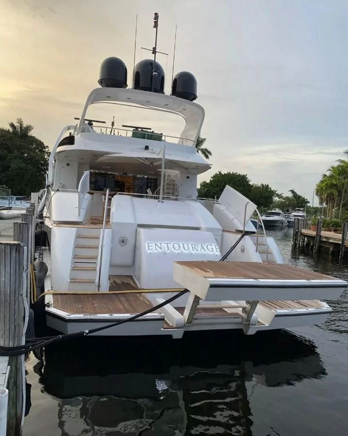 a boat on the water aboard ENTOURAGE Yacht for Sale