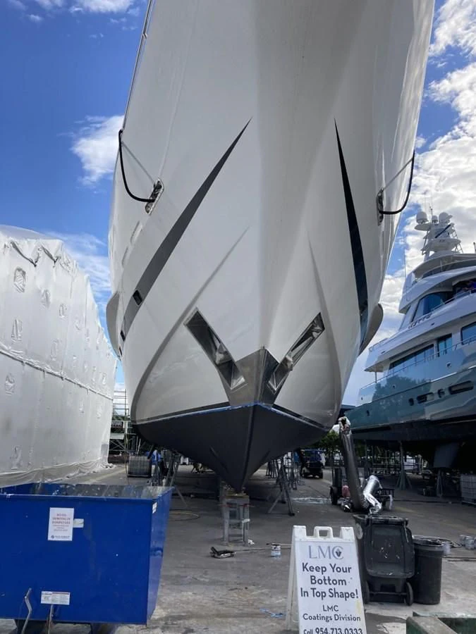 a large white boat aboard ENTOURAGE Yacht for Sale