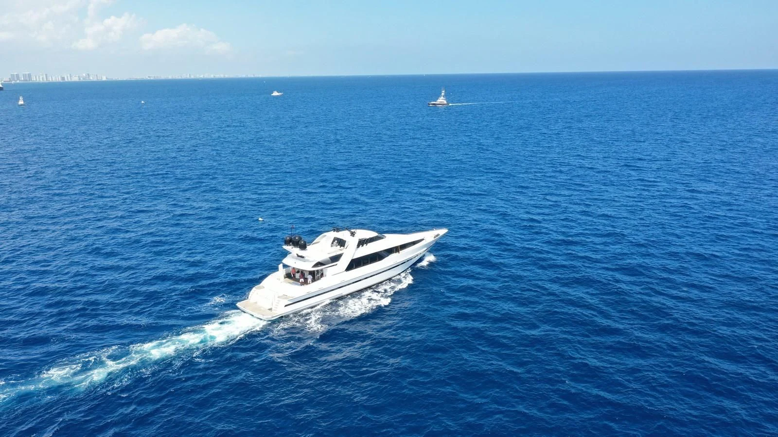 a boat in the water aboard ENTOURAGE Yacht for Sale