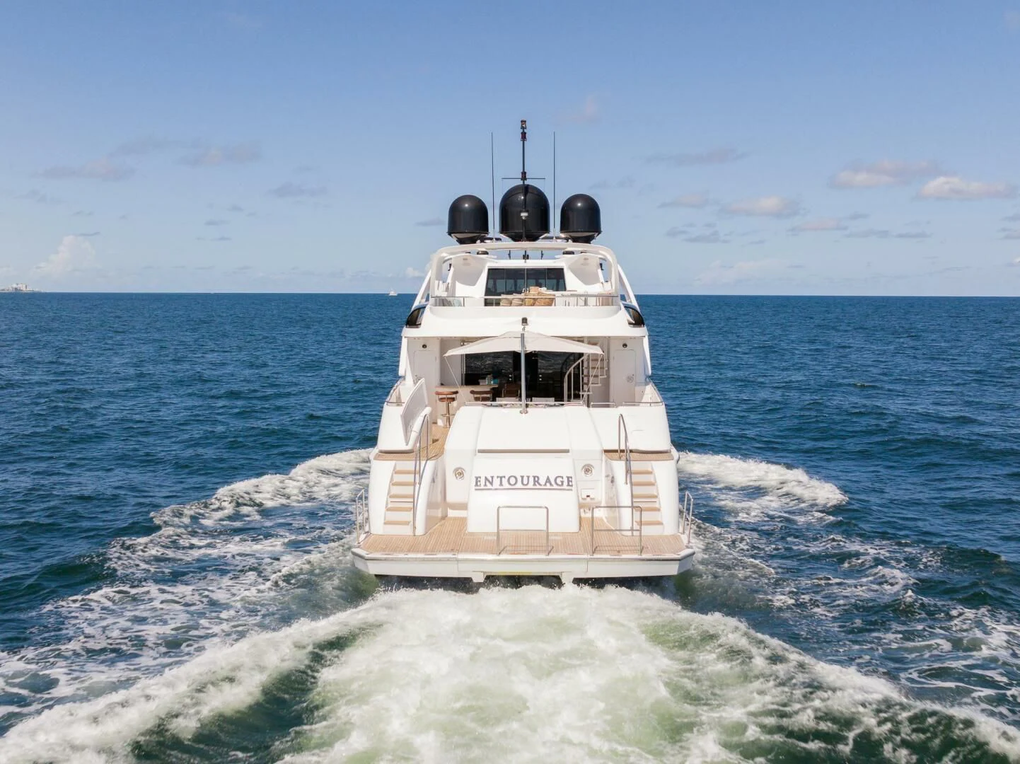 a boat on the water aboard ENTOURAGE Yacht for Sale