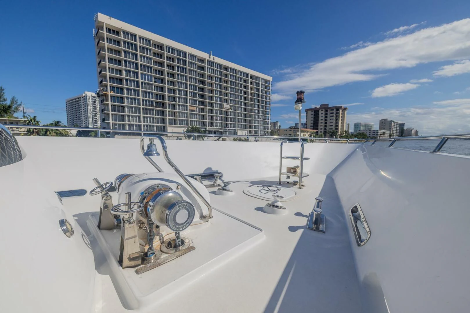 a satellite on a rooftop aboard ENTOURAGE Yacht for Sale