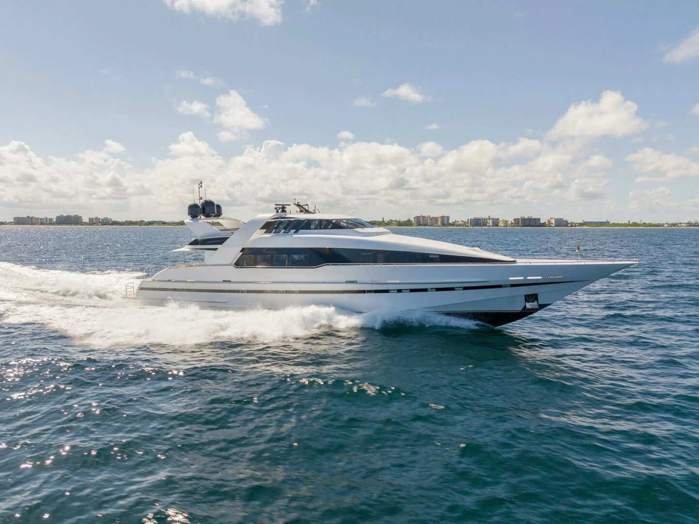 a boat on the water aboard ENTOURAGE Yacht for Sale
