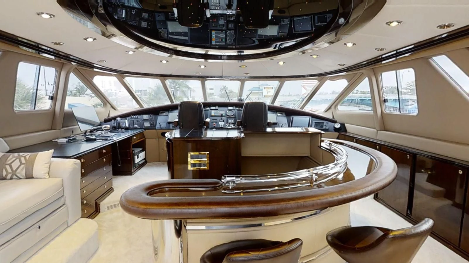 inside of a vehicle aboard ENTOURAGE Yacht for Sale