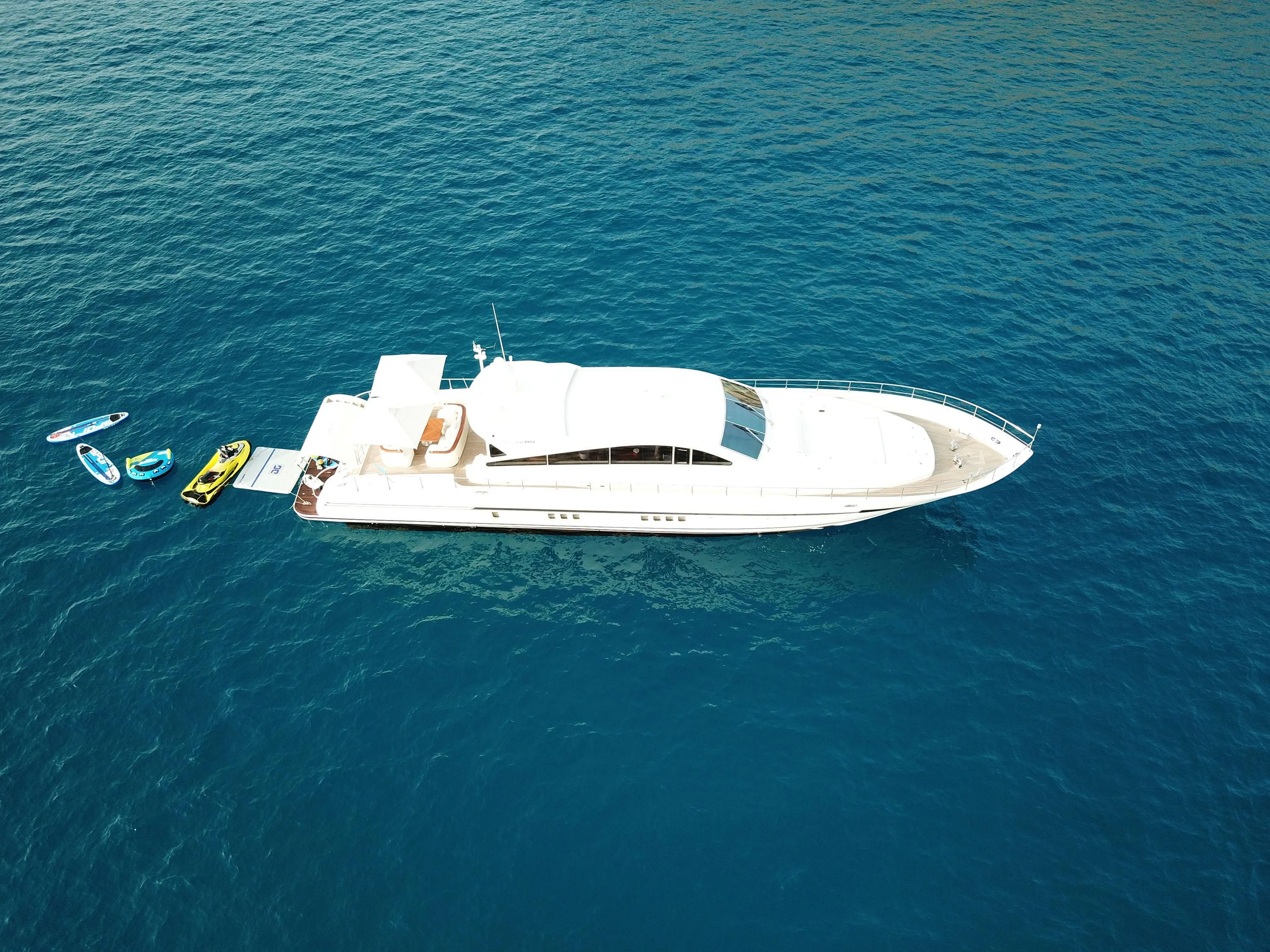 a boat in the water aboard VELOCE Yacht for Sale