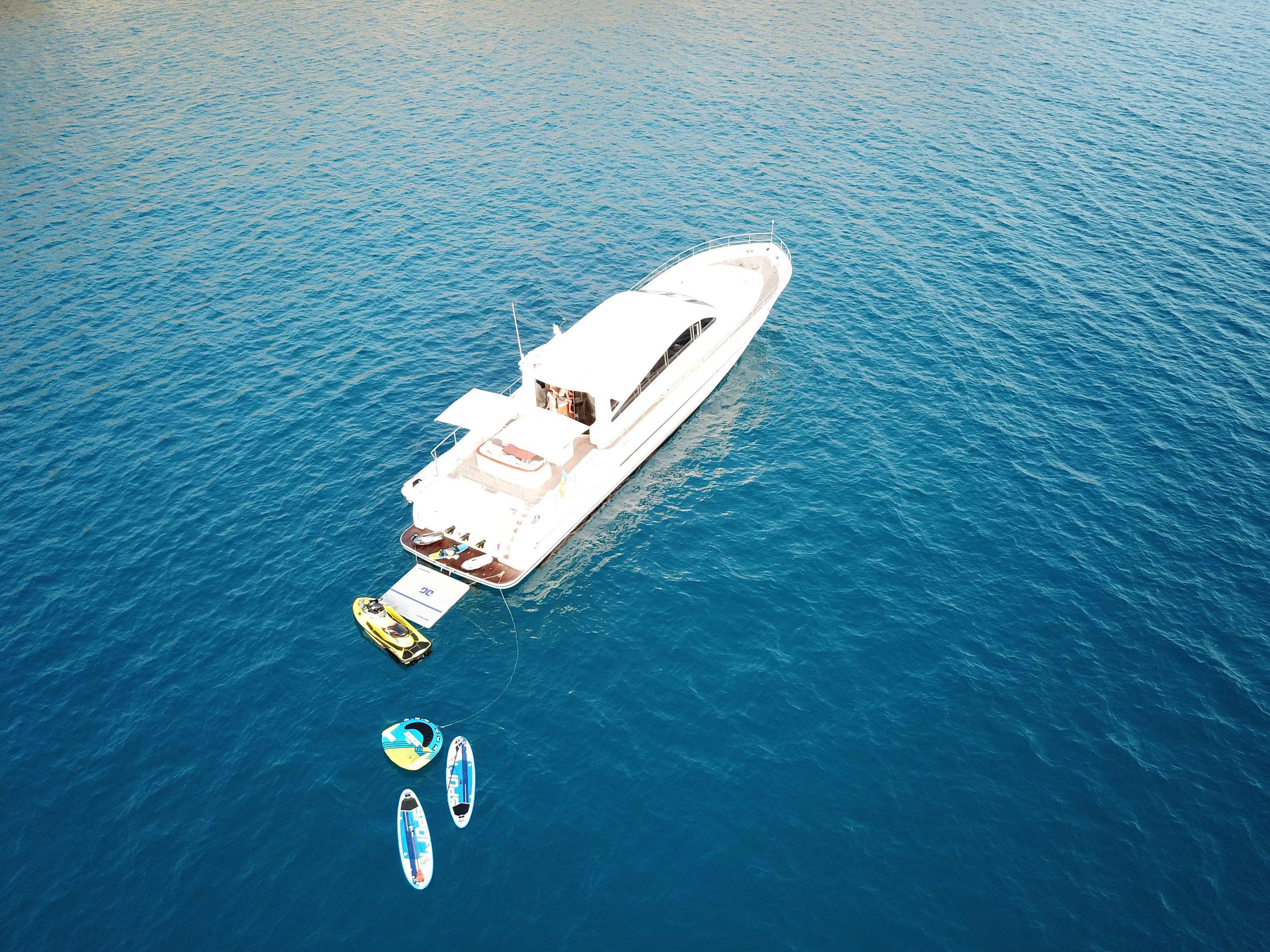 a boat on the water aboard VELOCE Yacht for Sale