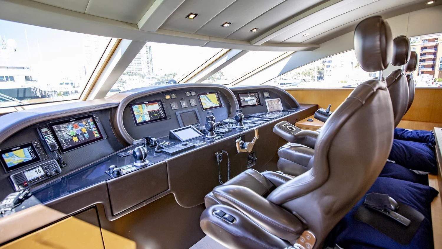 inside of a plane aboard VELOCE Yacht for Sale