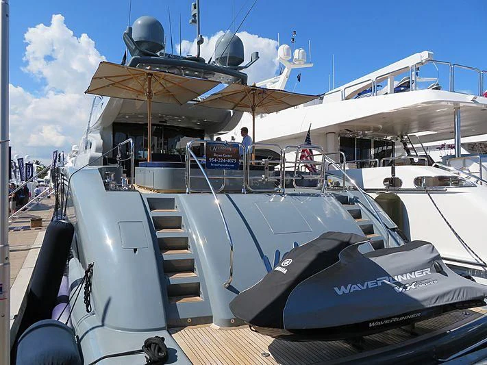 a boat with a ladder aboard VELOCE Yacht for Sale