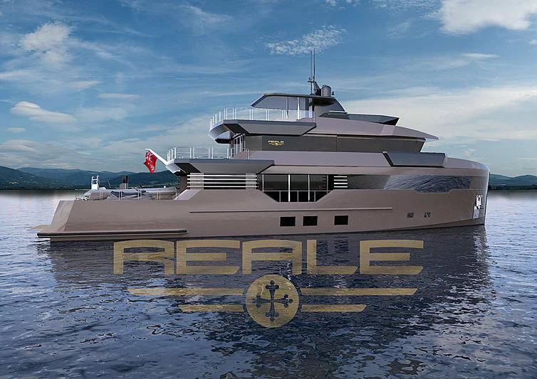 a large cruise ship in the water aboard REALE PACIFICO 32#1 Yacht for Sale