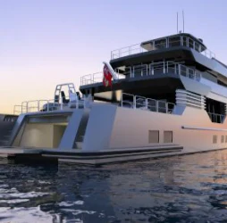 a large boat on the water aboard REALE PACIFICO 32#1 Yacht for Sale